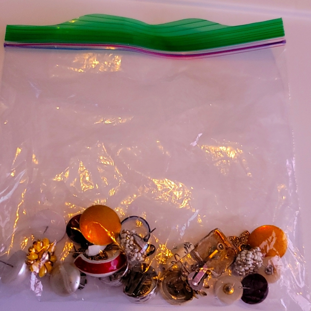 Bag of Mixed Vintage Earrings (will only sell as a whole)